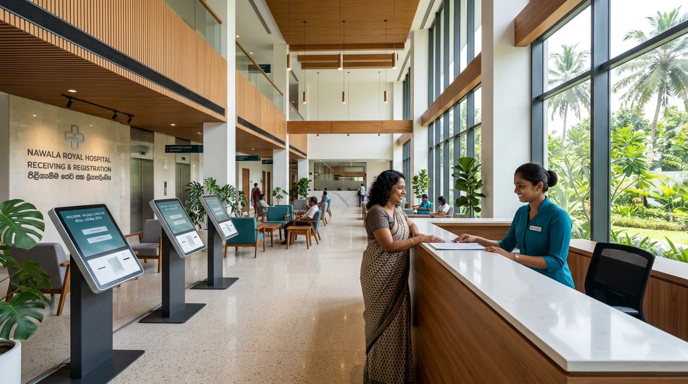 Modern Sri Lankan Hospital Registration Reception